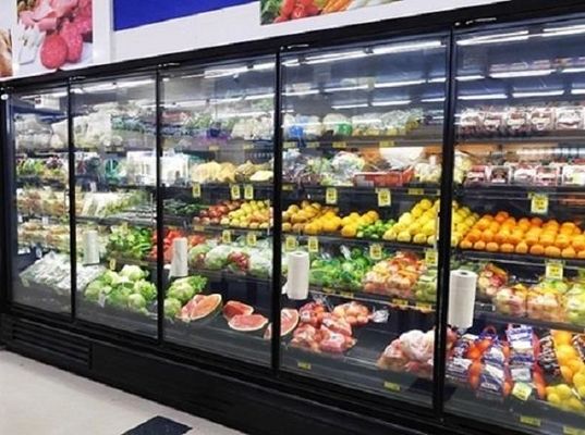 Supermarket Pionowe szklane drzwi Zamrażarka Szklane drzwi Chłodziarka Samodzielne 3/4/5/6 drzwi