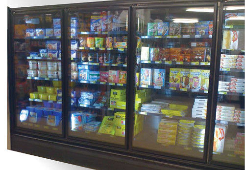 Supermarket Upright Glass Door Display Zamrażarka Niska temperatura