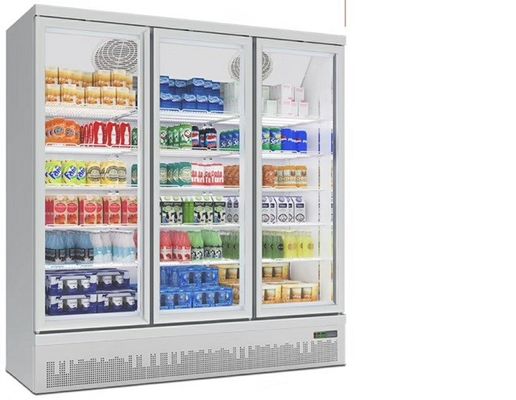 3-drzwiowa pionowa zamrażarka szklana 1250 l do lodów i mrożonek