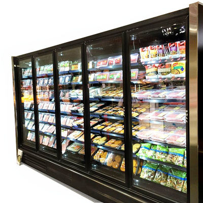 Supermarket Pionowe szklane drzwi Zamrażarka Szklane drzwi Chłodziarka Samodzielne 3/4/5/6 drzwi