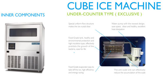 Commercial Square Ice Cube Maker 50kg Restauracja Hotel z importowaną sprężarką