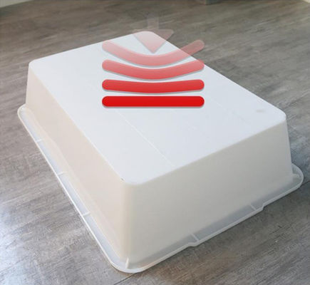 Plastikowy prostokąty biały pudełko do przechowywania bez pokrywy