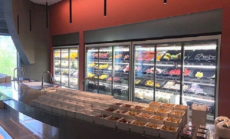 Upright Supermarket Commercial Cooler Glass Door 4/5 Door Remote Type