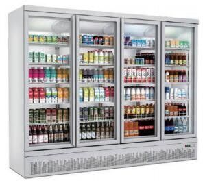 Komercyjne pionowe zamrażarki szklane drzwi 110 V / 60 Hz 220-240 V typu wtyczki UF2 do lodów