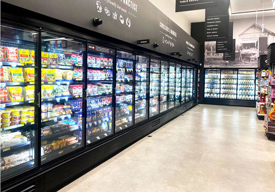 Supermarket Pionowe szklane drzwi Zamrażarka Szklane drzwi Chłodziarka Samodzielne 3/4/5/6 drzwi